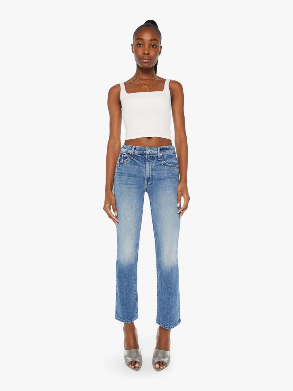 MOTHER JEANS Superior The Insider Flood in Metal Magic Size 30 New With Tags - Picture 4 of 16